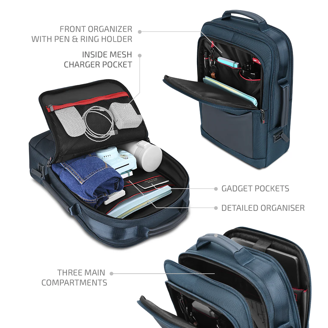 VIP LEGACY Laptop Backpack Navy - Image 4