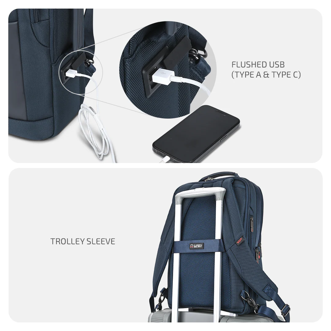 VIP LEGACY Laptop Backpack Navy - Image 6