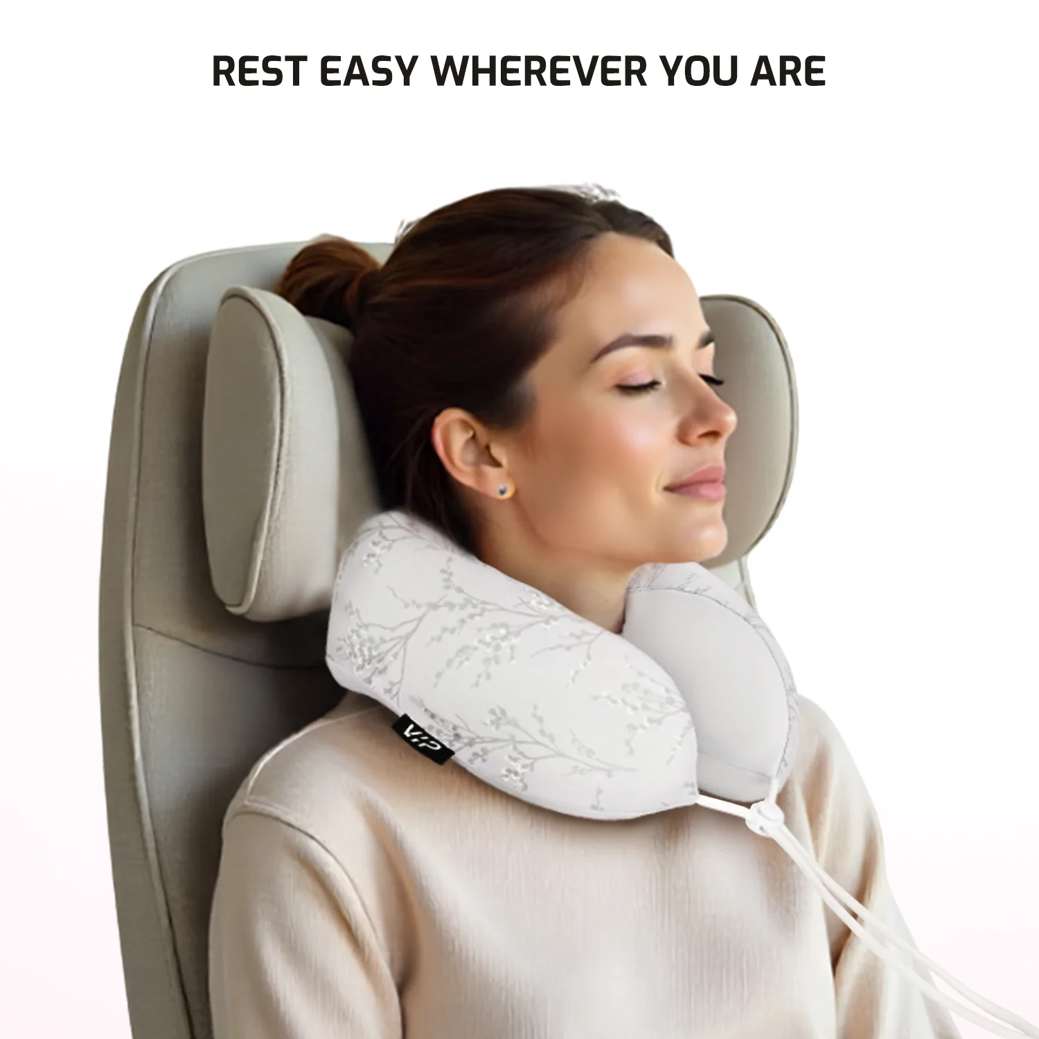 VIP LUXE COMFORT NECK  PILLOW BEIGE - Image 5