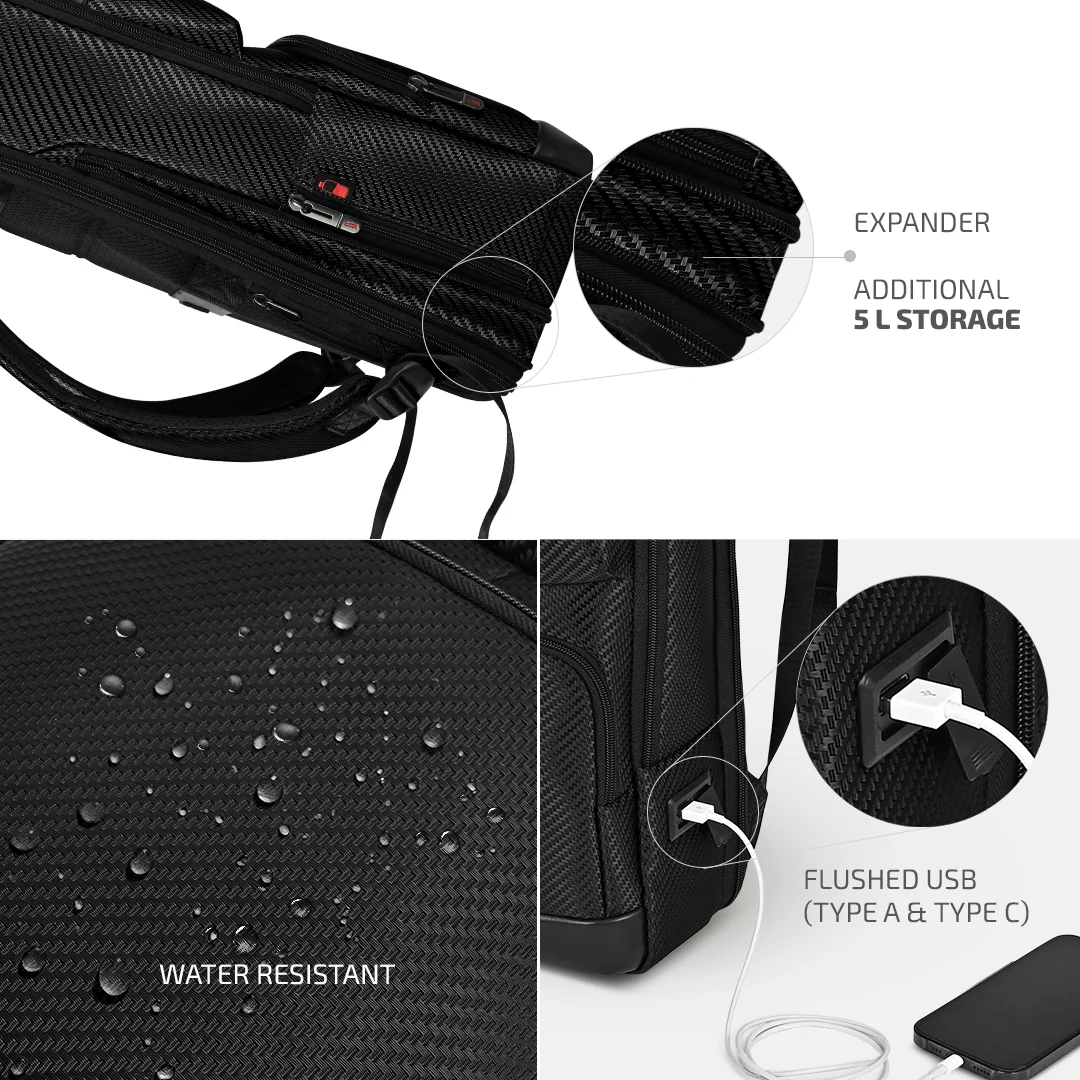 VIP URBAN Mesh Laptop Expander Backpack - Image 6